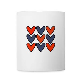 HEART. HEARTS. VALENTINE'S DAY. LOVE. LOVE. COUPLE. - Mug - white - Front