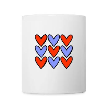 HERZ. VIELEN DANK. GELIEBTE. MEISTER. DANKE HERRIN. - Tasse - Weiß - Vorne