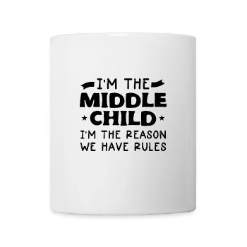 Familie Kinder Geschwister Lustig Geschenkidee - Tasse - Weiß - Vorne