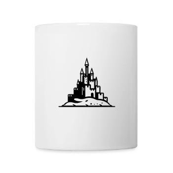 Sandcastle Castle black white - Mug - white - Front