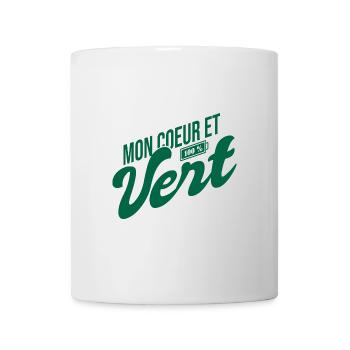 Verts 100 % vert stéphanois football st étienne - Mug blanc - blanc - Devant
