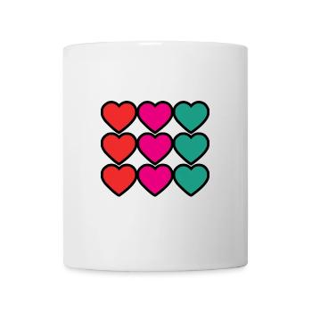 HERZ. VIELEN DANK. GELIEBTE. MEISTER. DANKE HERRIN. - Tasse - Weiß - Vorne