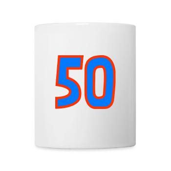 50. 50 ANS. 50e ANNIVERSAIRE. ANNIVERSAIRE 50 ANS. - Mug blanc - blanc - Devant