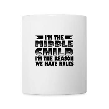 Familie Kinder Geschwister Lustig Geschenkidee - Tasse - Weiß - Vorne