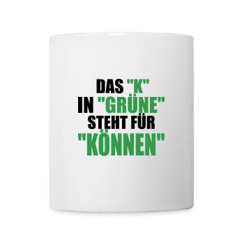 Witze Grüne Grünen Partei Öko Sprüche Klima Co2 - Tasse - Weiß - Vorne