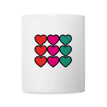 MERCI. MAÎTRESSE. COEUR. MAÎTRE. MERCI MAÎTRESSE. - Mug blanc - blanc - Devant