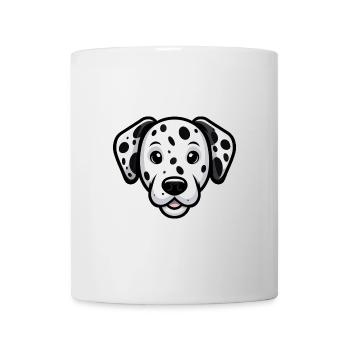 Dalmatian head in comic style - Mug - white - Front