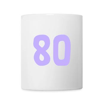 80. 80 JAHRE. 80-JÄHRIGES JUBILÄUM. 80. GEBURTSTAG. - Tasse - Weiß - Vorne