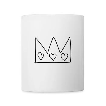 krone symbol könig herzen - Tasse - Weiß - Vorne