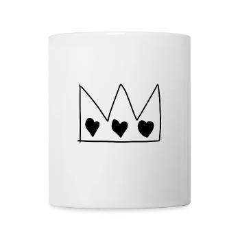 krone symbol könig herzen herz - Tasse - Weiß - Vorne