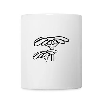 flower symbol plant flowers symbol - Mug - white - Front