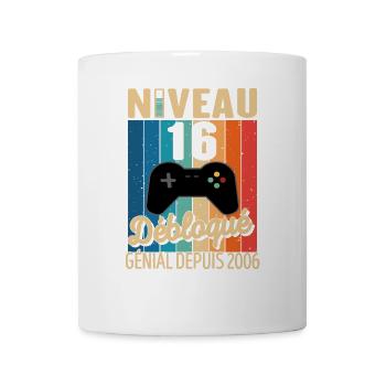 Niveau 16 Ans Débloqué Génial Depuis 2006 Cadeau - Mug blanc - blanc - Devant