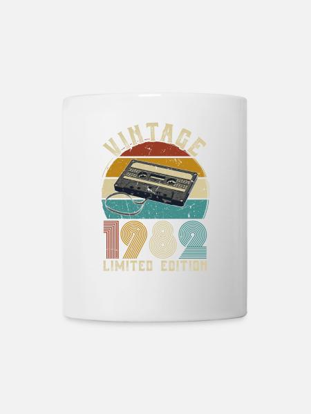 1982 Vintage Anniversaire Rétro Vintage Cadeau - Mug blanc - blanc
