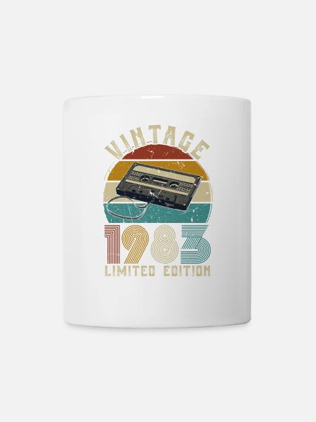 1983 Vintage Anniversaire Rétro Vintage Cadeau - Mug blanc - blanc