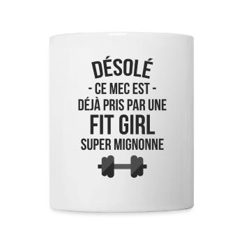 MEC DEJA PRIS PAR UNE FIT GIRL - Mug blanc - blanc - Devant