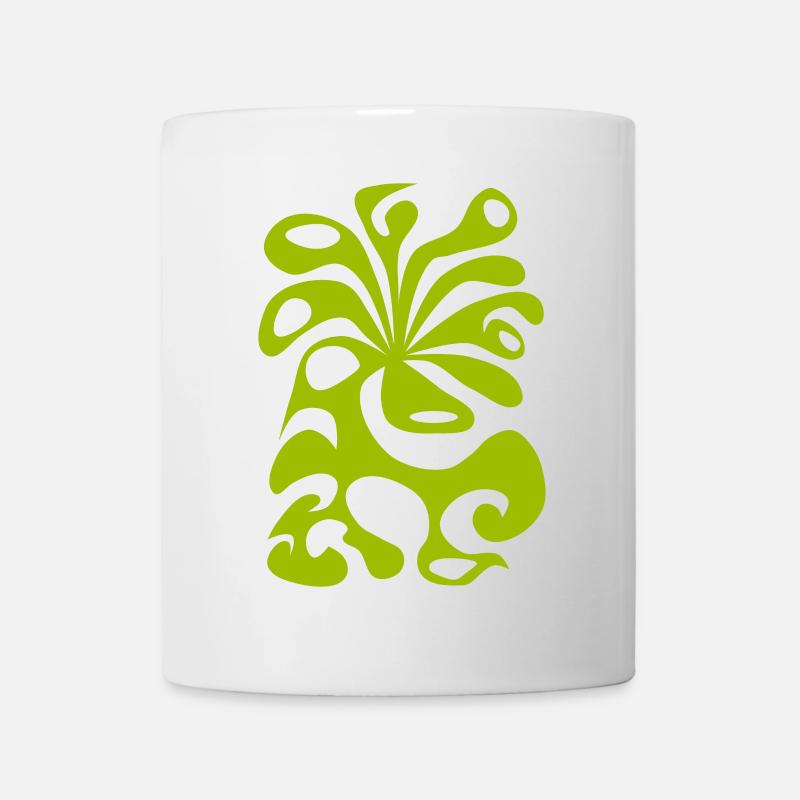 psychédélique BLOSSOM espace vert paon des années 60 planète - Mug blanc - blanc