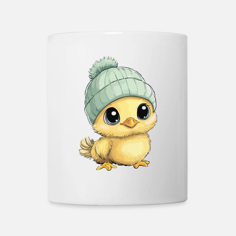 poulet mignon bébé enfants animal poussin dessin animé - Mug blanc - blanc