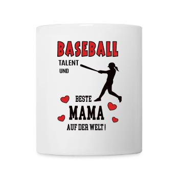 Baseball Spielerin Mama Baseballerin Mutter Frau - Tasse - Weiß - Vorne