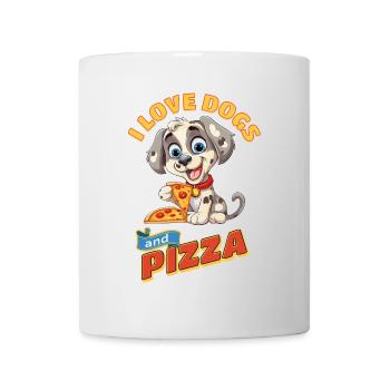 Dog I Love Dogs And Pizza Funny Funny Humor - Mug - white - Front