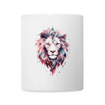 Lion Lion Head Cosmic Galaxy Universe Art - Mug - white - Front