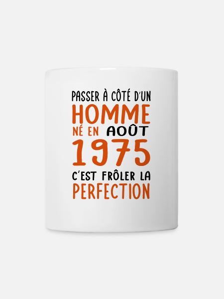 50-jähriges Jubiläum - geboren im August 1975 - Tasse - Weiß