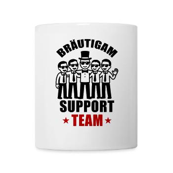 Bräutigam Support Team Hochzeit - Tasse - Weiß - Vorne