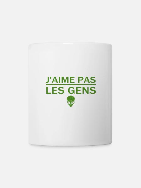J'Aime Pas Les Gens Marre Des Gens Humour - Mug blanc - blanc