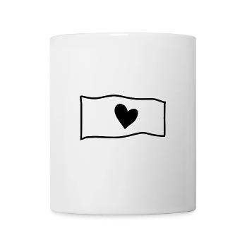 Heart Love Flag Symbol Shape - Mug - white - Front
