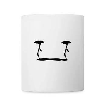 Blume Symbol Blüte Pflanze grass - Tasse - Weiß - Vorne