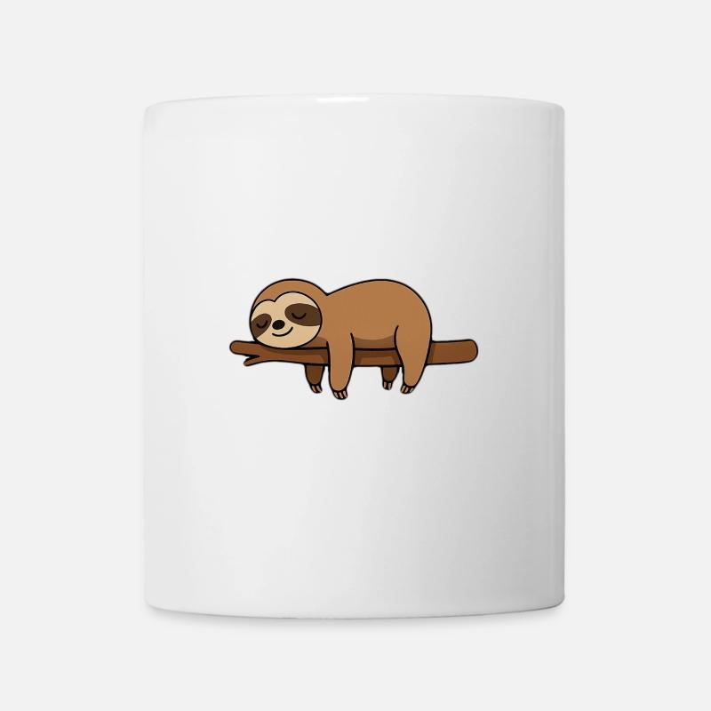 Sleeping sloth on branch - Mug - white