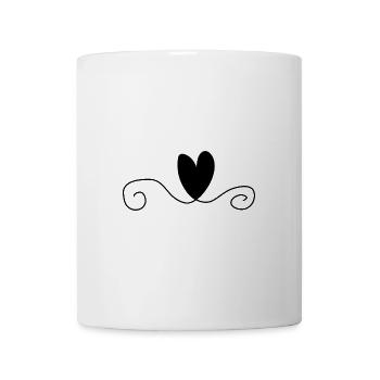 herz symbol linie liebe - Tasse - Weiß - Vorne