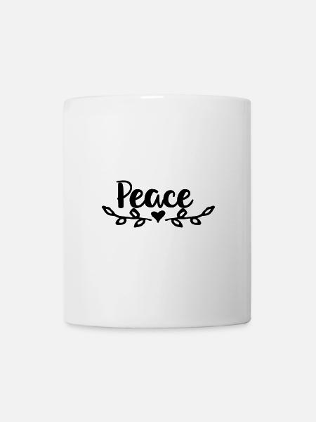 Frieden Herz Design - Tasse - Weiß