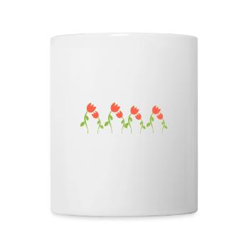 Symbole de fleur fleur plante huit roses rouges - Mug blanc - blanc - Devant