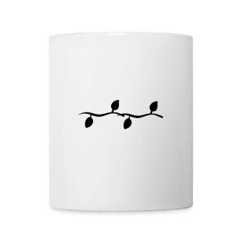 Four Leaves Line Nature Shape - Mug - white - Front
