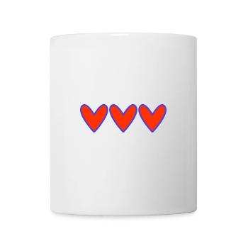 HERZ. HERZ. VALENTINSTAG. LIEBE. LIEBE. PAAR. - Tasse - Weiß - Vorne