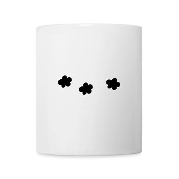Three Flowers Flower Shape Icon - Mug - white - Front