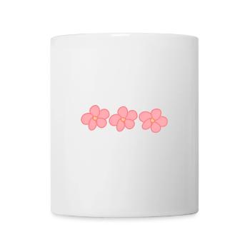 Trois fleurs fleur plante rose forme - Mug blanc - blanc - Devant