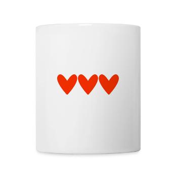 HERZ. PAPA. MAMA. Junggesellinnenabschied. BEBE. KIND. HERZ. FEST - Tasse - Weiß - Vorne