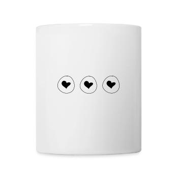 herz drei herzen form kreis symbol - Tasse - Weiß - Vorne
