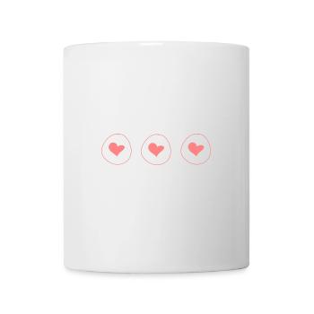 herz drei herzen form kreis symbol rosa - Tasse - Weiß - Vorne