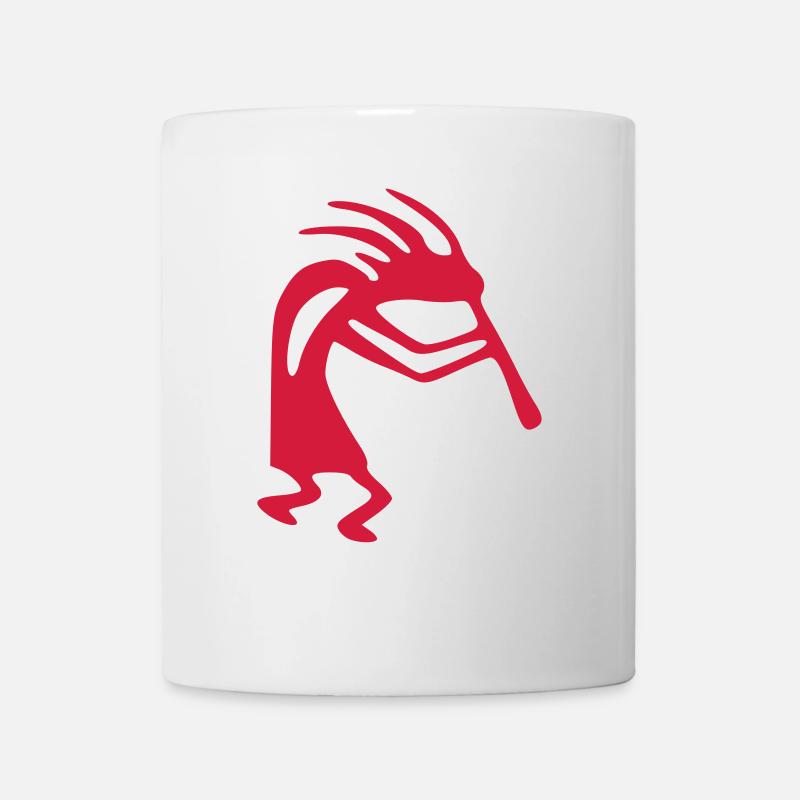 petroglyph flute player - Mug - white