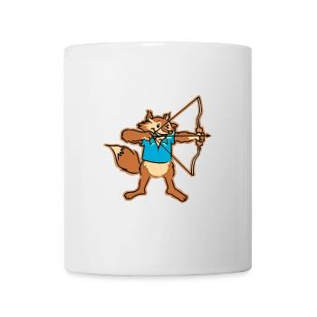 Archery bow and arrow fox gift idea - Mug - white - Front