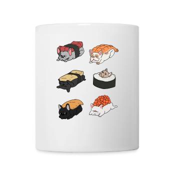 Französische Bulldogge Sushi Rolls Frenchie - Tasse - Weiß - Vorne