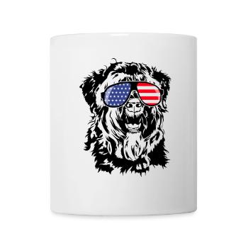 BOUVIER DES FLANDRES America Flag Glasses Wilsigns - Mug - white - Front