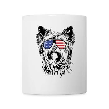 Yorkshire Terrier America Flag Sunglasses - Mug - white - Front