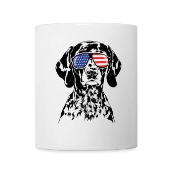 German Shorthair America Flag USA Wilsigns - Mug blanc - blanc - Devant