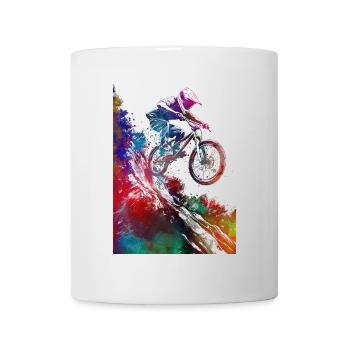 Mountain biker sport art #sport #bike - Mug - white - Front