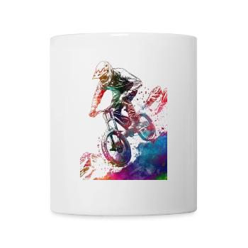 Mountainbiker Sport Kunst #sport #bike - Tasse - Weiß - Vorne