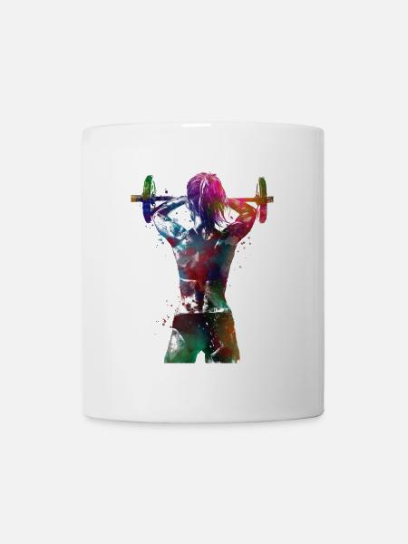 Articles de sport de fitness #fitness - Mug blanc - blanc