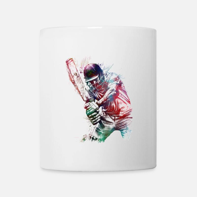 Cricket-Sportkunst #cricket - Tasse - Weiß
